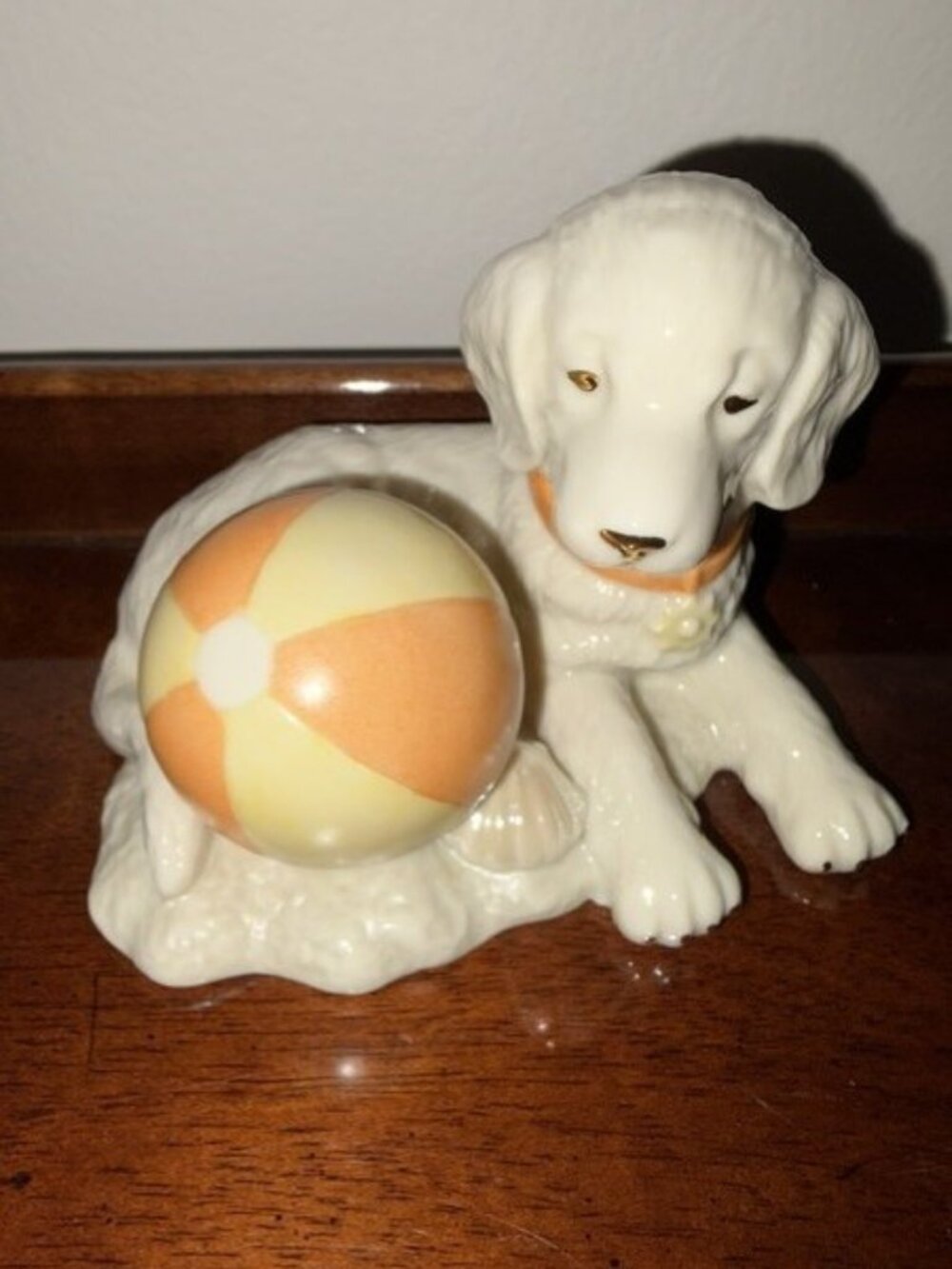 Lenox "Fun in the Sun" Puppy Figurine-A Golden Year of Puppies-August - NWOB